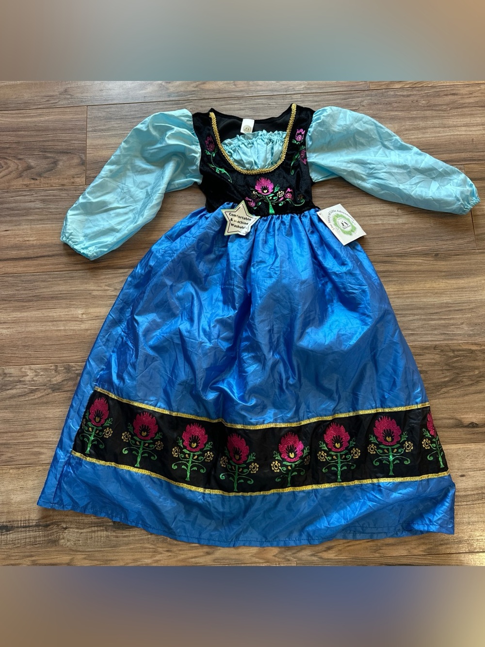 NEW w TAGS Little Adventures Scandinavian Princess Dress XL Anna Frozen Costume